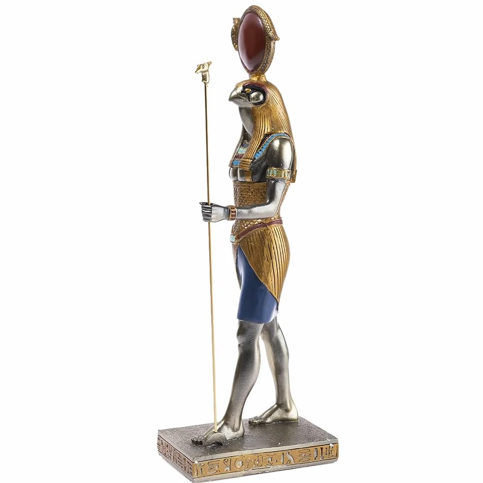 lachineuse - Estatua Ra de 31 cm - Dios egipcio - Figura decorativa egipcia - Figura de objeto egipcio - Cabeza de halcón de pájaro águila - Busto egipcio - Idea de regalo original decoración interior