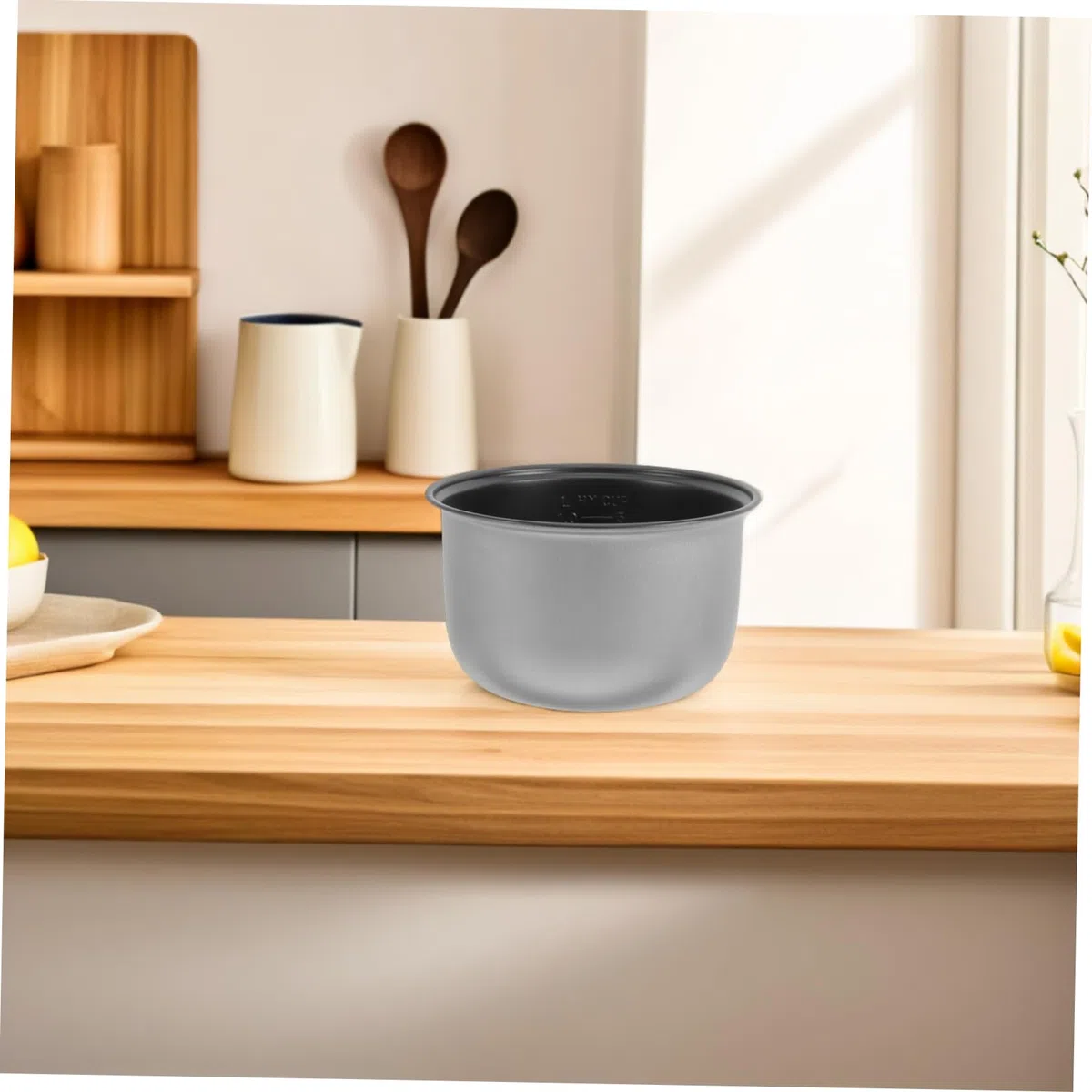 Luxshiny Olla Interior de Aleación de Aluminio de Repuesto Antiadherente Resistente y Segura para Olla Arrocera de 2l para Cocinas Domésticas