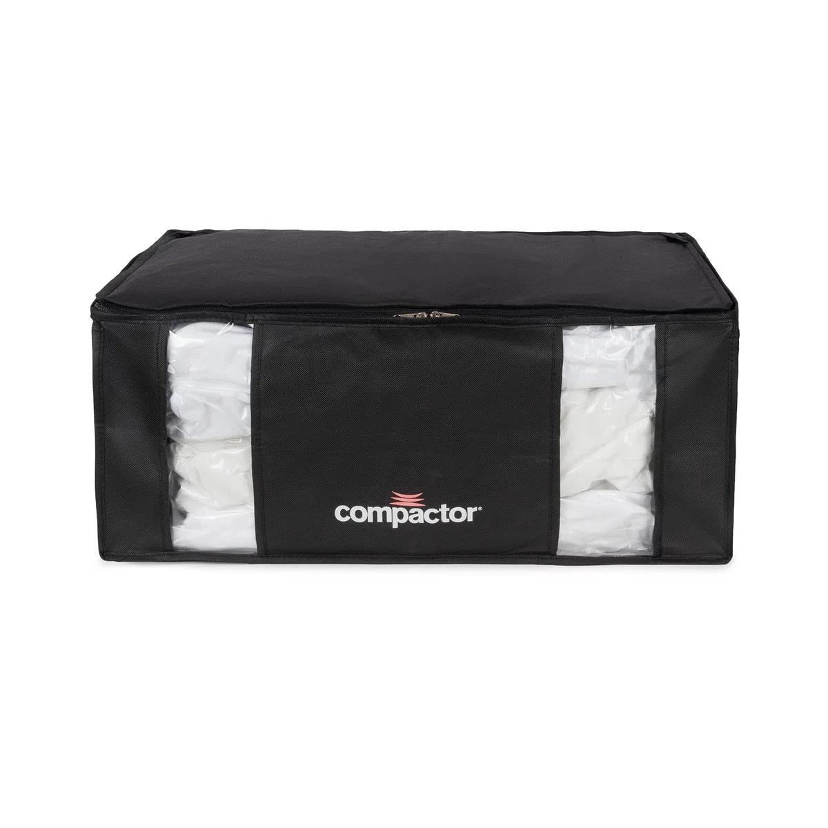 Compactor - Cajas almacenaje al vacío ropa, edredones, nórdicos, almohadas. Pack 3 Talla XXL. Organizador armario con bolsa al vacío ropa integrada, compresión con aspiradora. Ahorra espacio. Negro