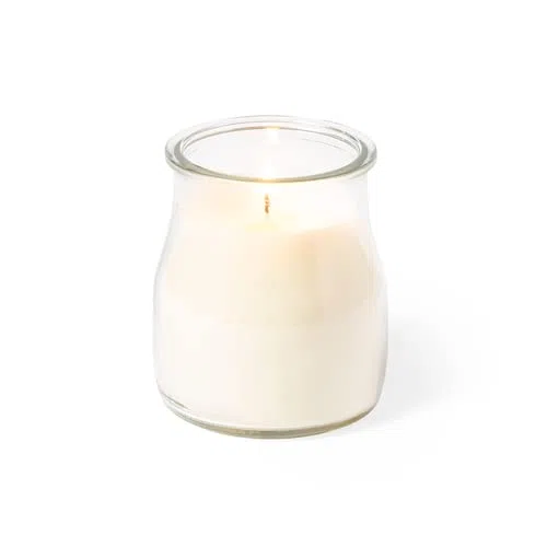 DISOK Lote 24 Velas Aromática de Cristal con Tapa, Detalles velas para eventos, decoración hogar, detalles de boda. (Blanco)