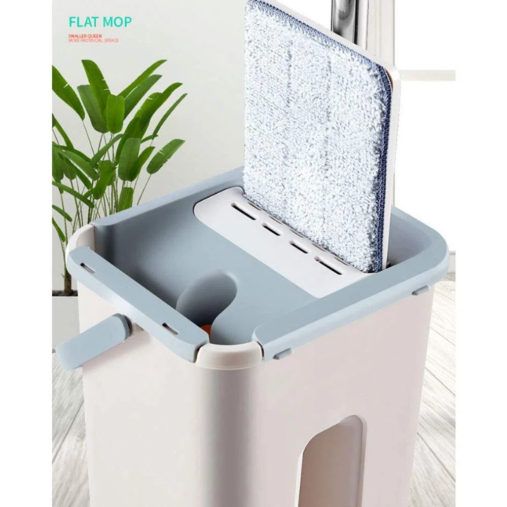 Cleaning Mops Free Hand Spin Cleaning Microfiber Mop with Bucket Flat Squeeze Spray Mop Home Kitchen Floor Clean Tools