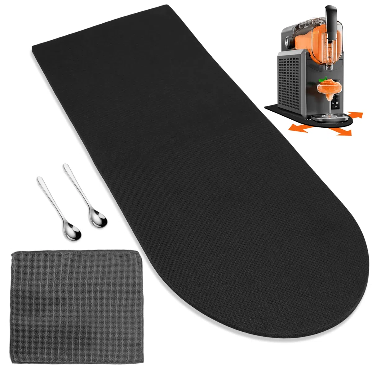 KXVXXV Tabla deslizante para máquina Ninja Slushie FS301EU y máquina de granizado KLAMER Slush, accesorio para máquina de granizado y máquina Ninja Drink Maker, almohadilla deslizante, con 2 cucharas