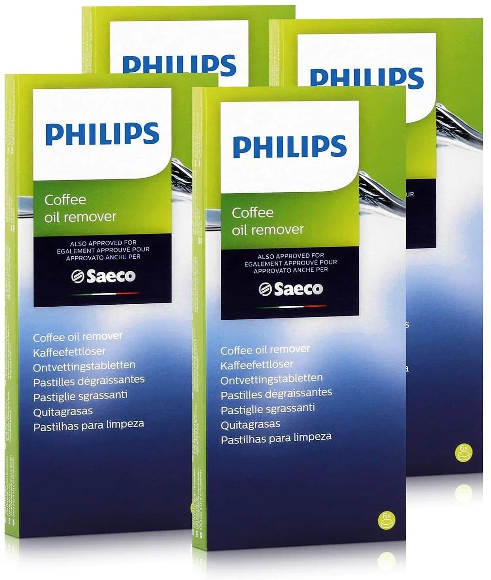 Philips Saeco CA6704/10 - Disolvente de grasa para café (6 pastillas de 1,6 g, 4 unidades)