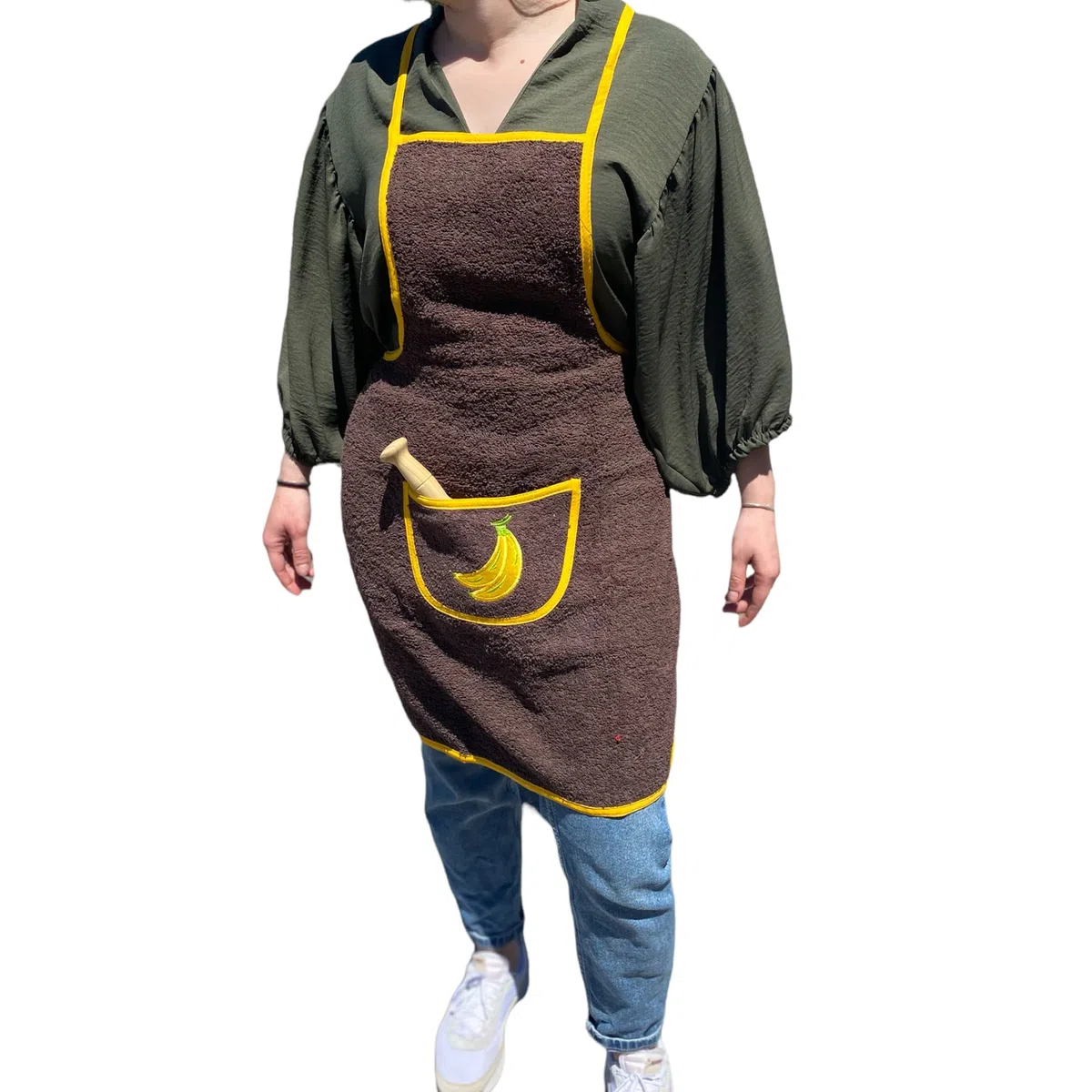 SaoTi Pack de 1,4 u 8 Delantales de Rizo/Toalla, Fabricados 100% en Algodón, frutas bordadas, ideal para secar.Delantal de cocina Mujer