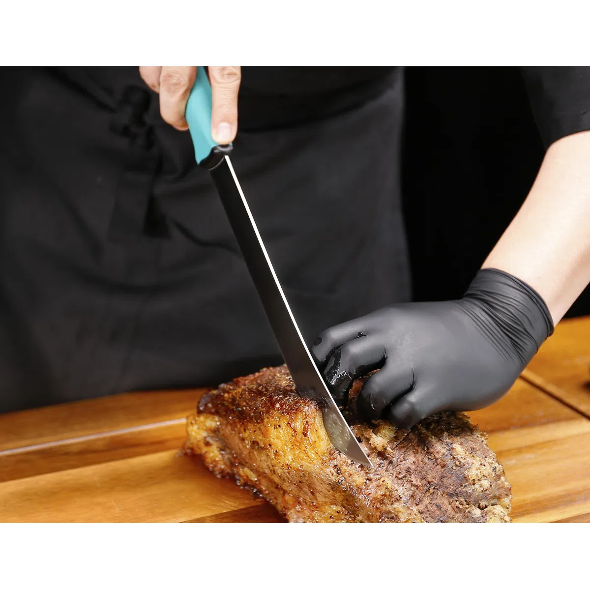 YOUSUNLONG Cuchillo de carnicero curvo - 255 mm - Hoja de acero al molibdeno con alto contenido en carbono - Cuchillo de carnicero - Mango ergonómico antideslizante