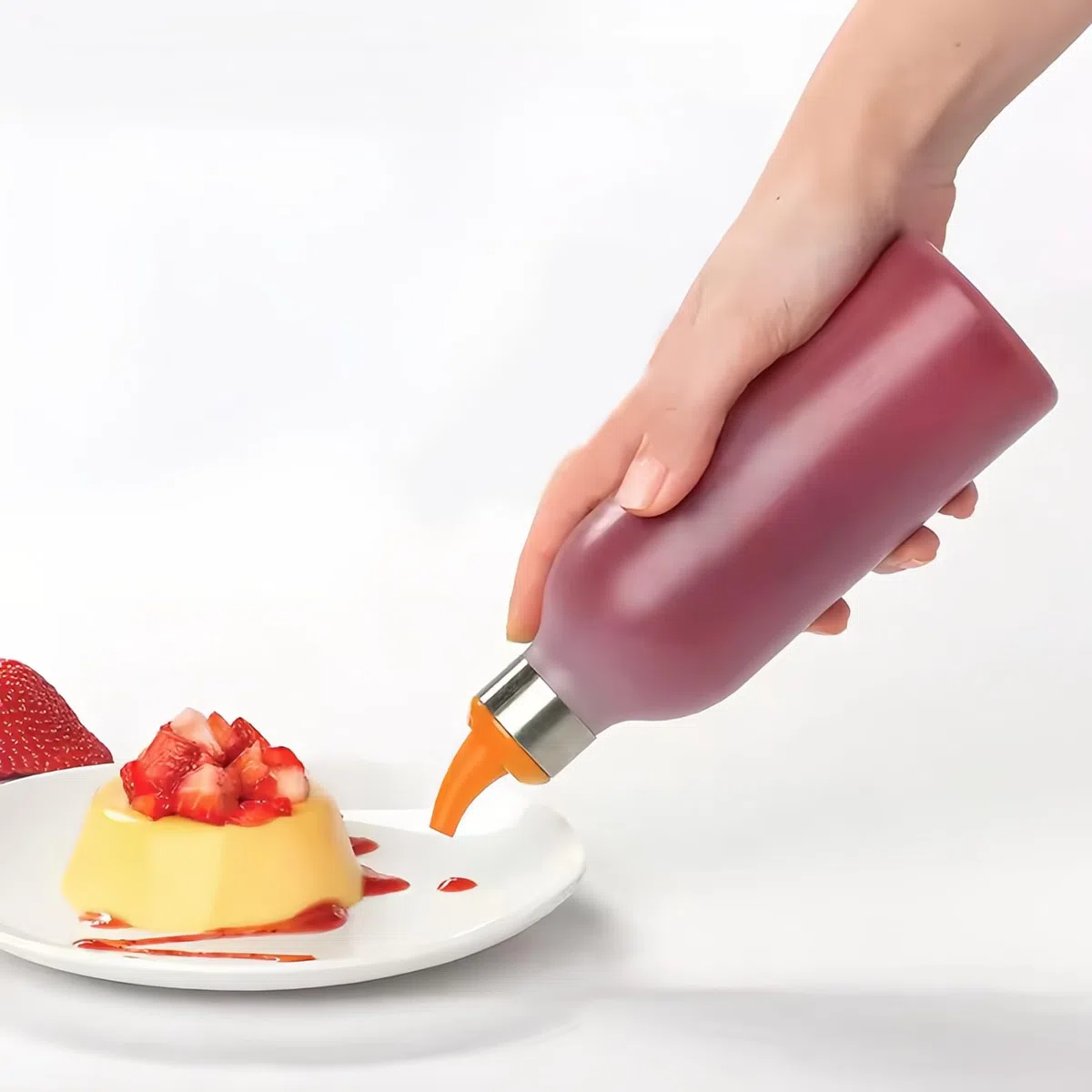 Botellas de Plástico Paquete de 4 Botellas Transparentes Dispensadores Rellenables para Ketchup Mostaza Vinagre Salsas Aceite Sin BPA KT30
