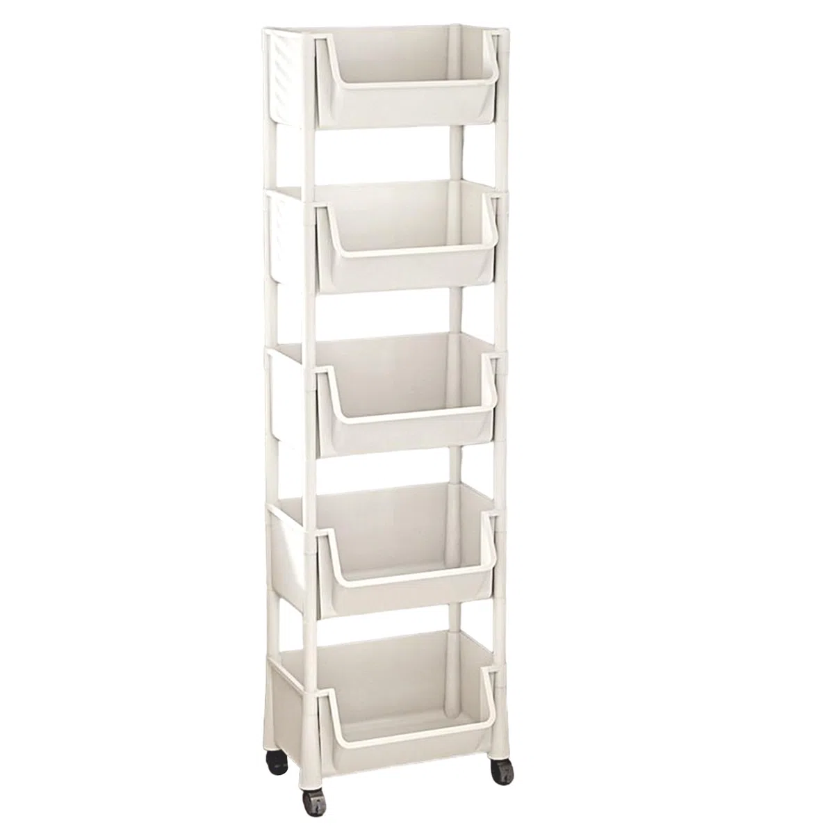 Carrito multiusos enrollable - Carrito de almacenamiento de libros multietapa con ruedas, gran capacidad de carga | Organizador de juguetes con ruedas, espacios estrechos, organizador de aulas, para