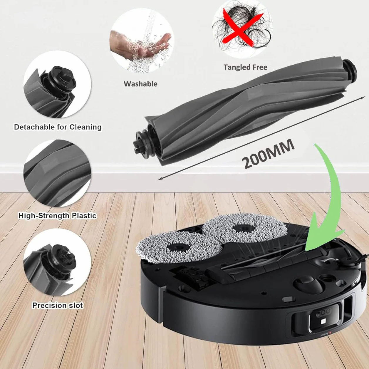 Accesorios para Dreame L10s Ultra Gen 2 L40 Ultra Ae, L10s Pro Ultra Heat Mova E30 Paños X6; Bolsas X4; Filtro X4; Cepillos Principales X2; Cepillos Laterales X4