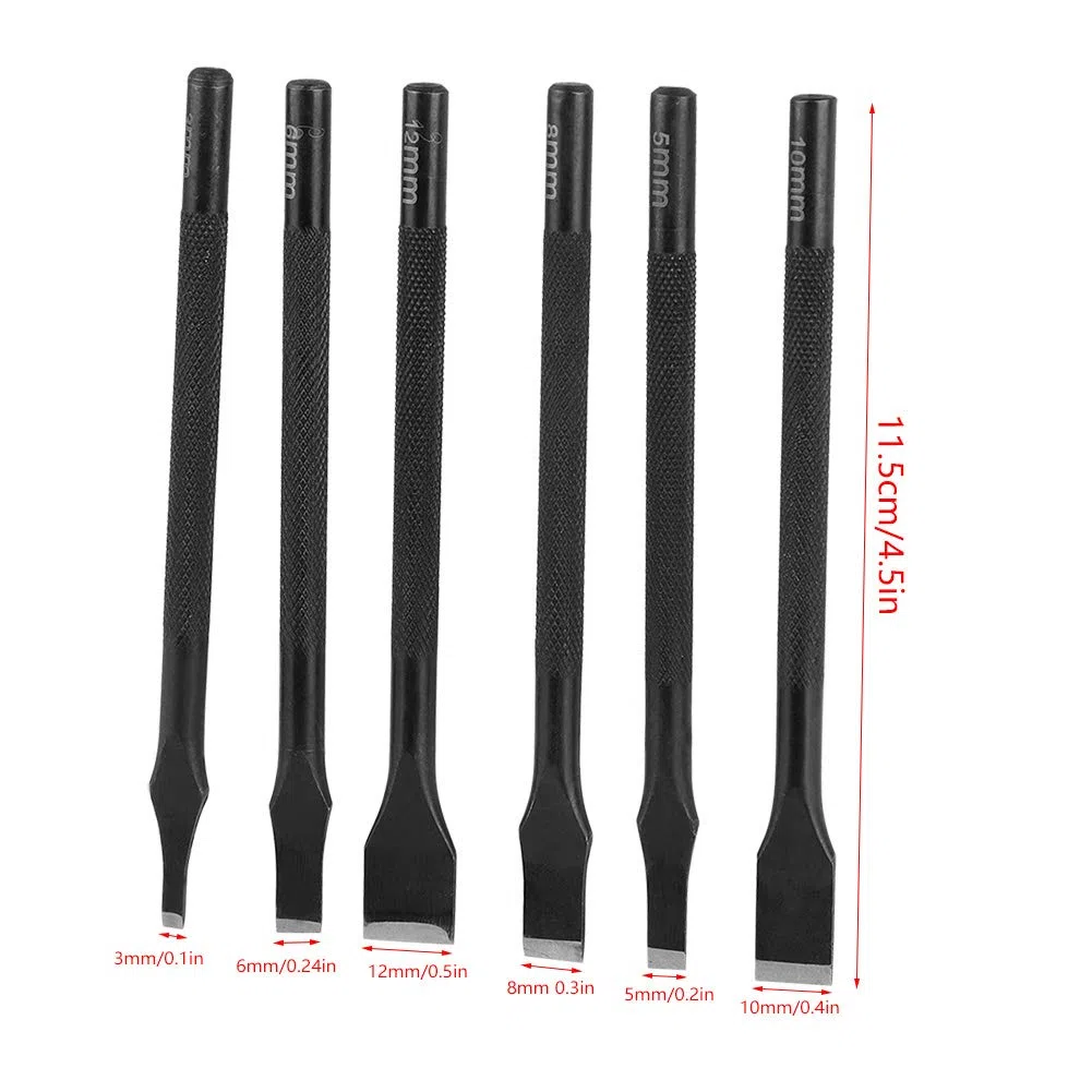 Juego de punzones de cuero herramientas para perforar piel manualidades DIY con tamaños 3mm 5mm 6mm 8mm 10mm 12mm for trabajos en cuero