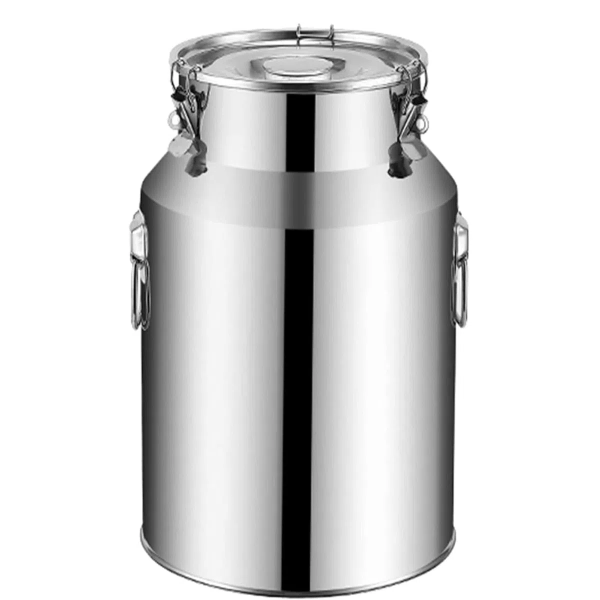 Lechera Acero Inoxidable Con Tapa, Lechera Acero Inoxidable 5-88 Litros,con Tapa Con Asa, Para Transportar o Almacenar Leche,Nofaucet-5L