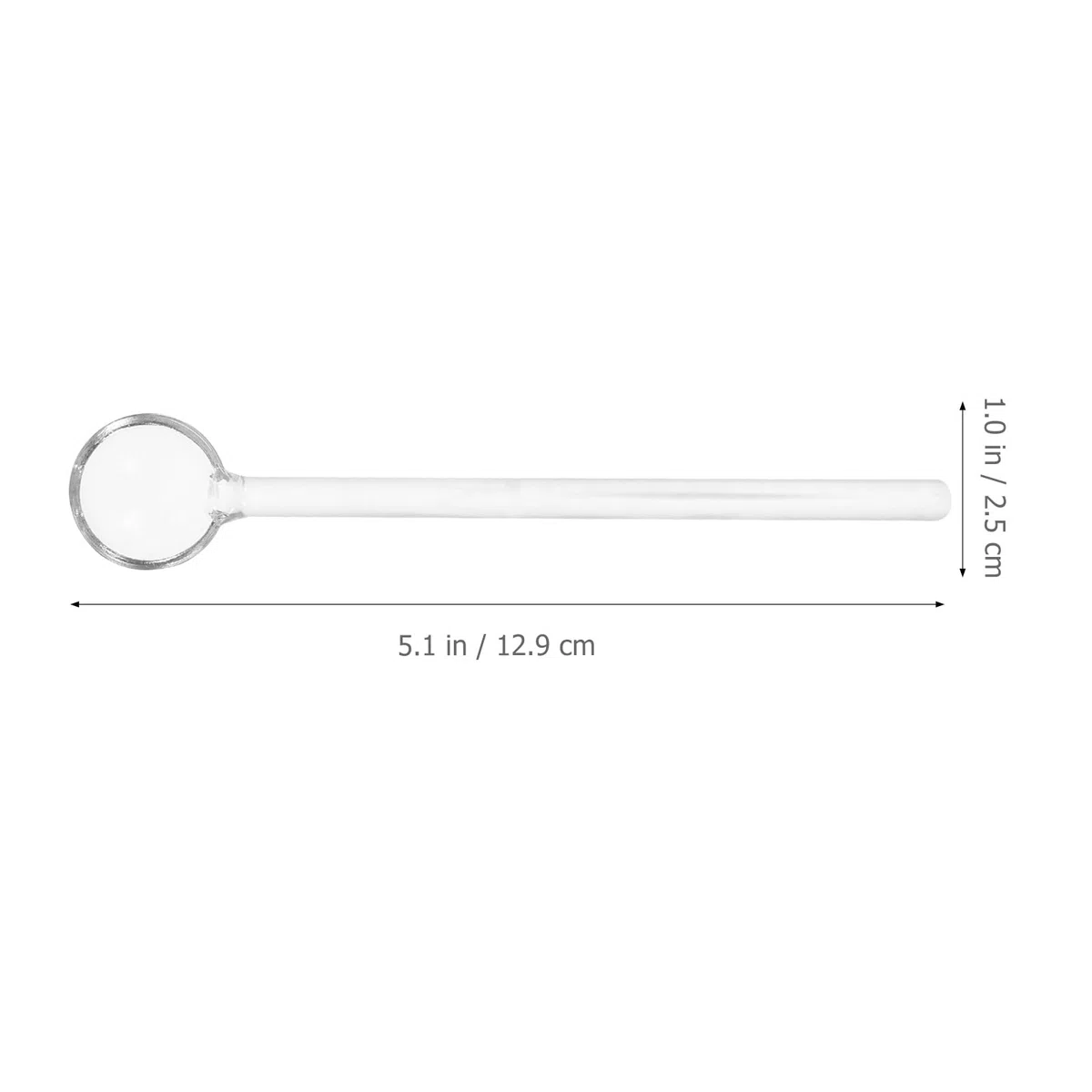 UPKOCH Juego de 6 cucharas de cristal para café, postres, té, helado, para café, té, mermelada, de baño