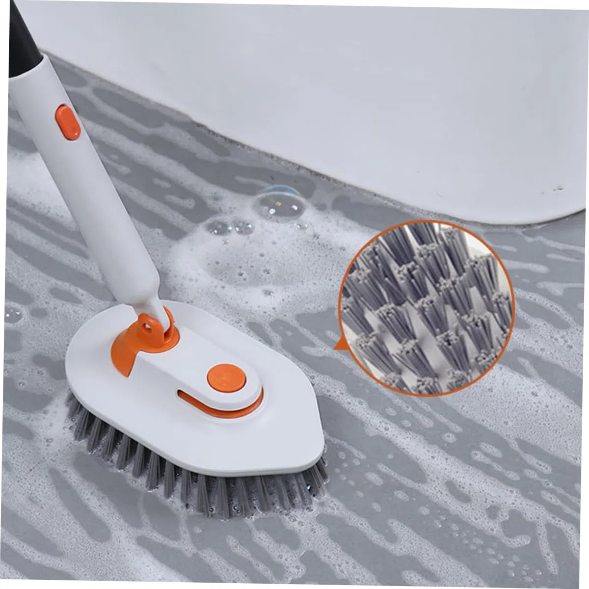 Cepillo De Suelo Multifuncional para Limpiar Ventanas Azulejos y Bañeras Mango Extensible para Uso Ducha y Lechada De De Baño
