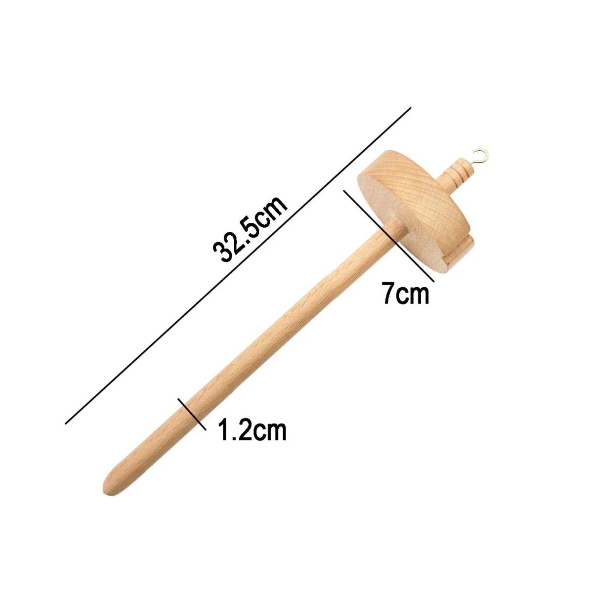 Suercia hilada a mano: juego de 2 husillos de madera con hilo Whorl – Herramienta perfecta para hilado de mano y lana
