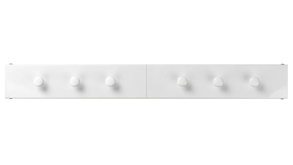 Avoid tendedero de Pared Blanco Plegable – tendedero Pared Extensible con 5 Barras – tendedero Plegable Ropa Metal – tenderete Extensible Ventana balcón – Tendedero retráctil 80x39 cm