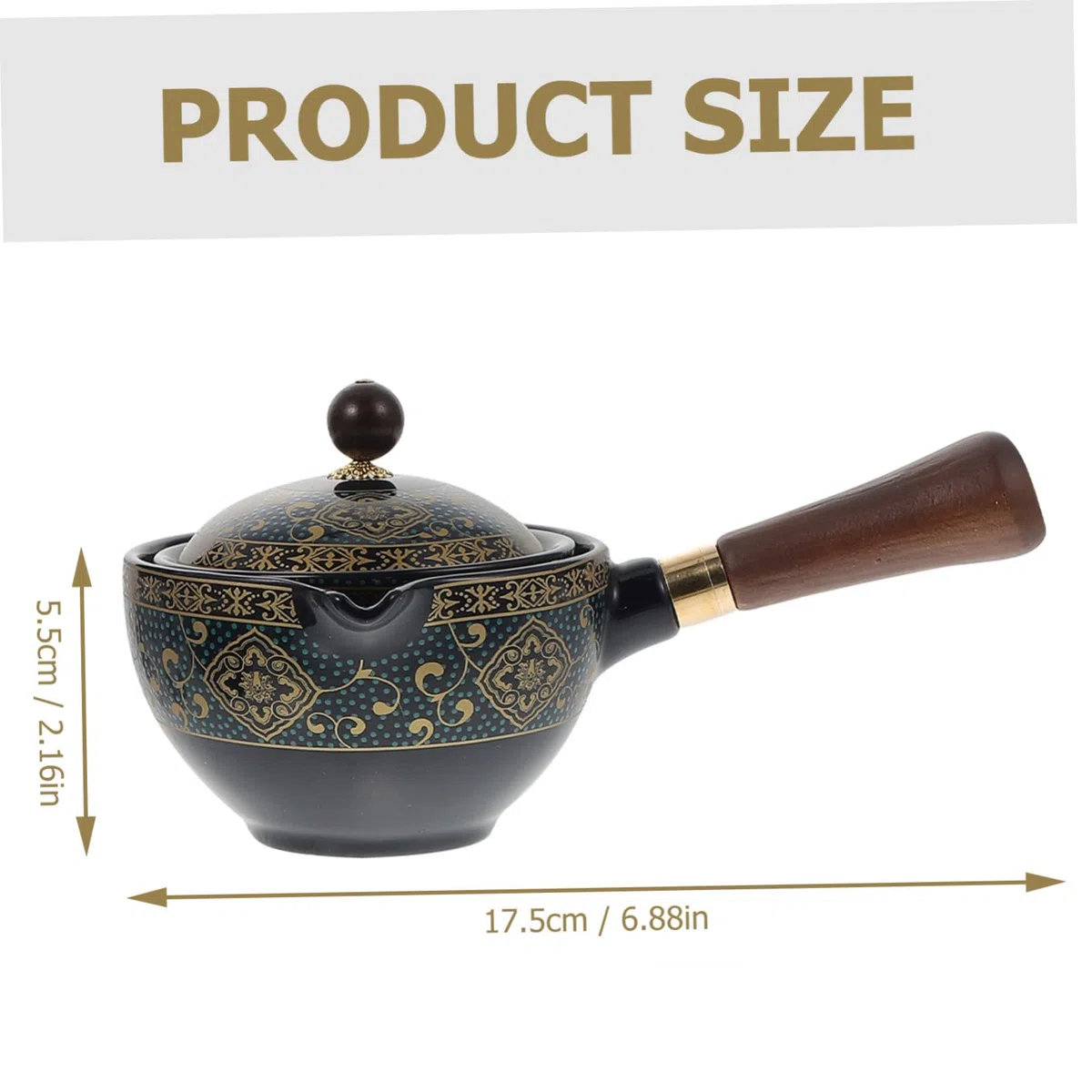 Cabilock Tetera y Diseño Cómodo Capacidad Moderada de Cerámica Mango Lateral Fácil de Usar para Preparar Té en Casa para Infusiones Tradicionales