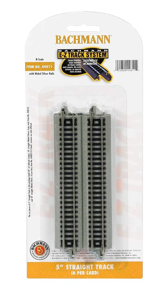 Bachmann vía Recta de 5 Pulgadas (6/Tarjeta) – Escala N