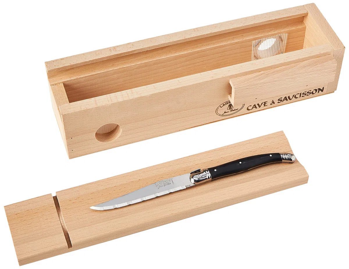 Laguiole Jean Dubost - Estuche para salchichón con Cuchillo