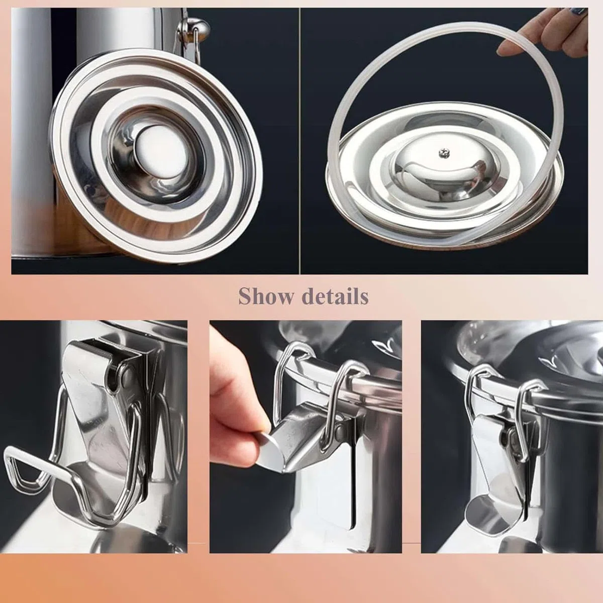 Cubo De Acero Inoxidable Con Grifo Lechera De Acero Inoxidable Con Tapa Cubo Para Transportar Leche, Para Almacenar Líquidos y Sólidos,Capacity-14L