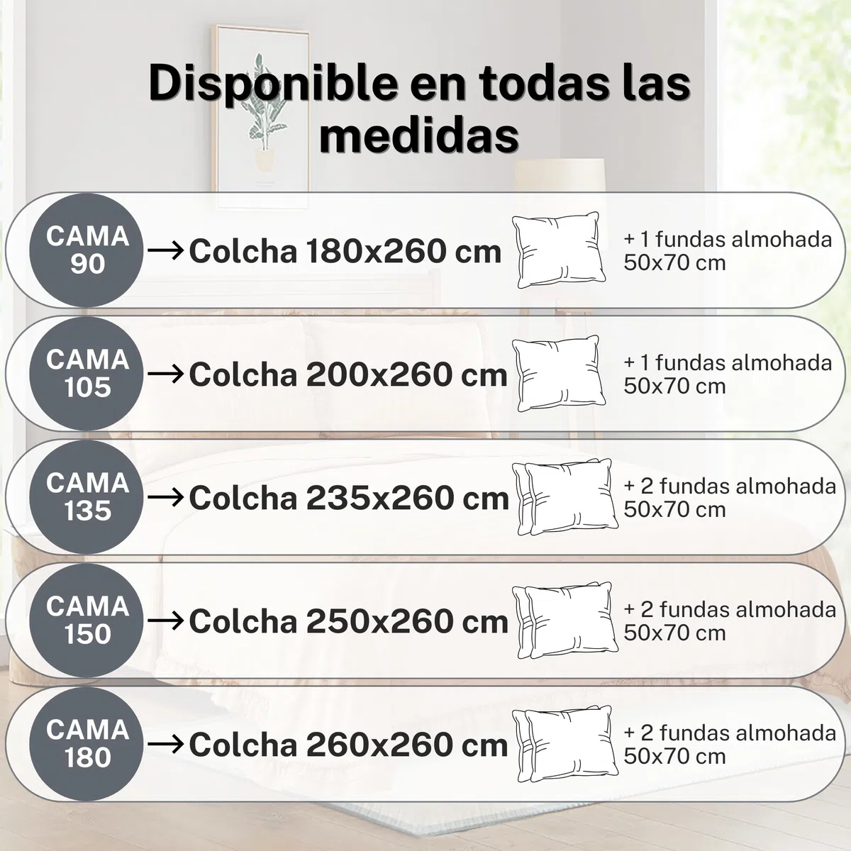 Colcha Boutí Cama 90 (180x260) Termosellada Ligera y Transpirable – Cubrecama Acolchado de Microfibra Suave y Transpirable para Verano y Entretiempo – 1 Funda Almohada (50x70) (Bari Blanco)