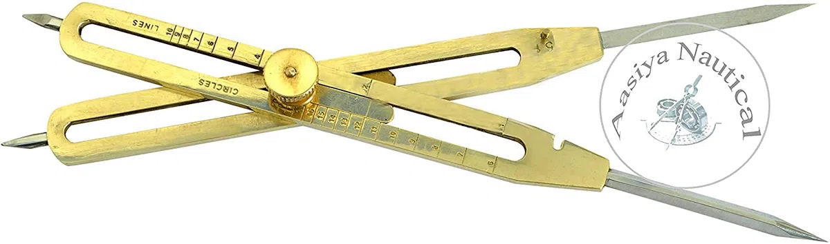 Separador de escala proporcional para artistas, herramienta profesional de 9 pulgadas de largo, latón macizo con punta de acero resistente