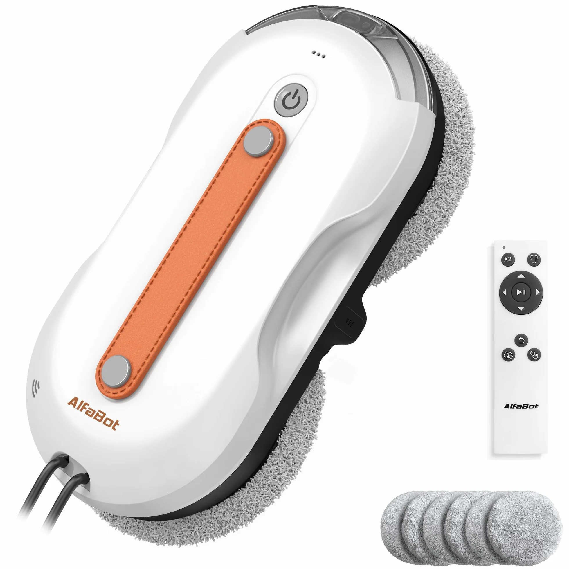 AlfaBot X7 Pro – Robot Limpiaventanas Inteligente - Limpieza sin Rayas para Cristales, Azulejos y Superficies Lisas • Rociado Bilateral • Tanque de Agua Grande