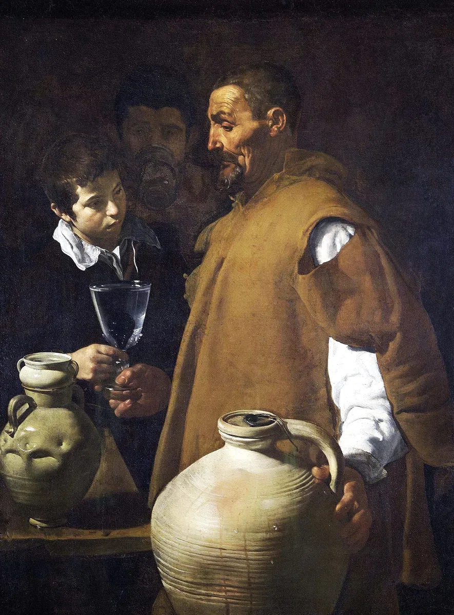 Genérico Cuadro Lienzo Canvas El aguador de Sevilla Diego Velazquez 1620 – Lienzo con Bastidor 3cm - Alta resolución (74_x_100_cm)