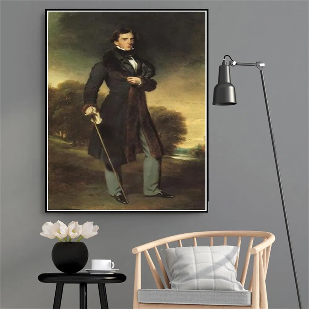 Kits de pintura DIY para adultos, retrato de David Lyon, pintura por Thomas Lawrence Arts Craft para decoración de pared del hogar