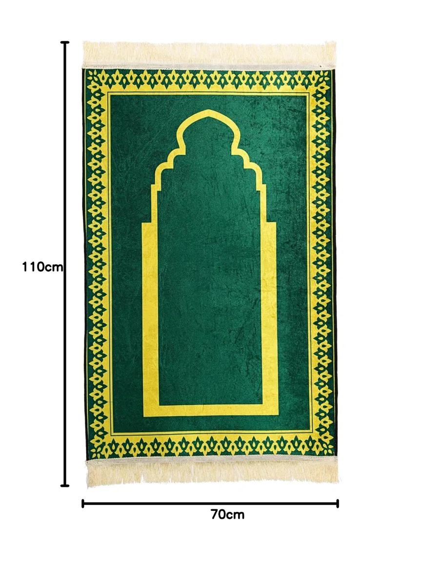 Greatfool Alfombra de oración Musulmana para oración islámica – Alfombra de oración Musulmana Gruesa y cómoda para Mujer y Hombre musulmán - Verde