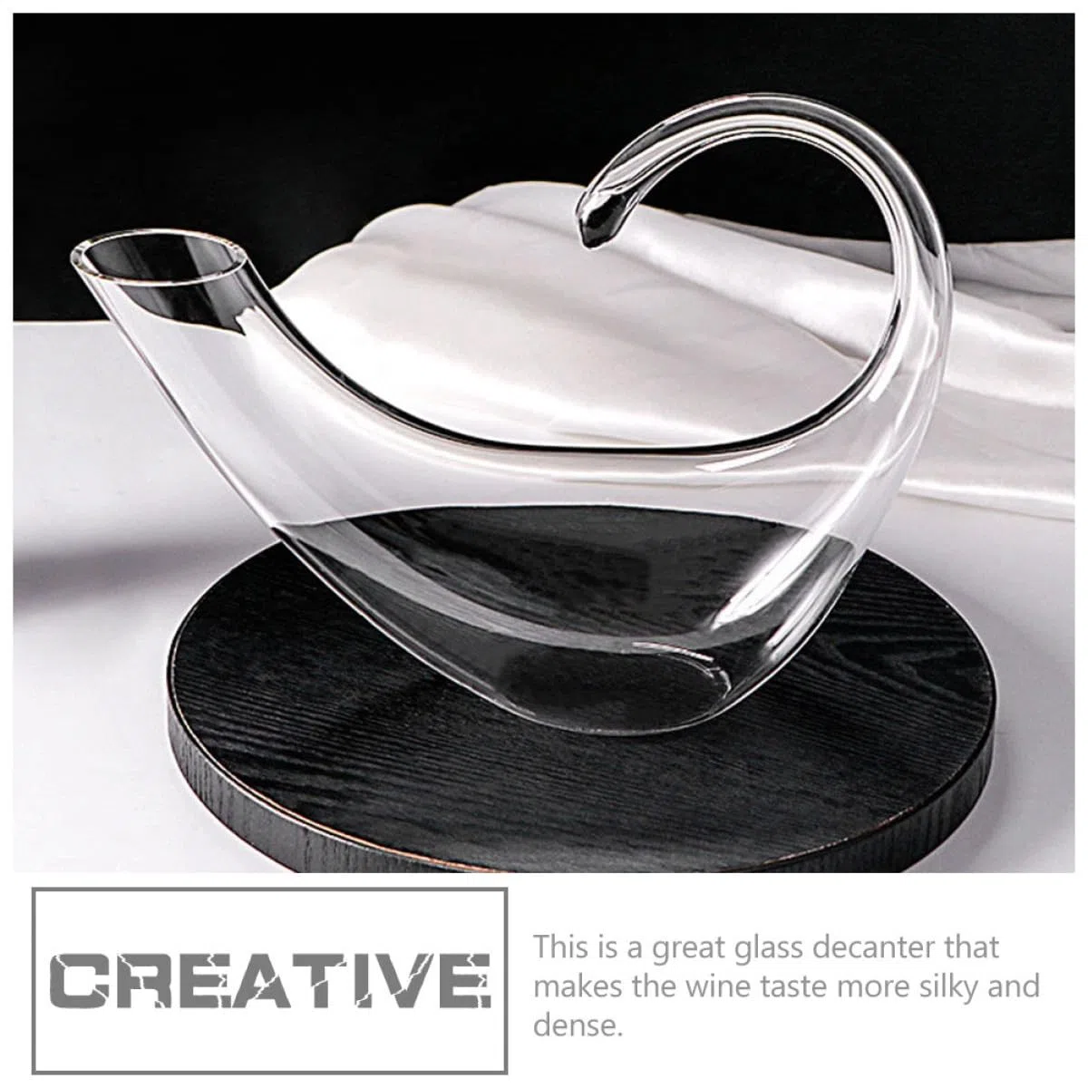 Decantador de Vino Tinto de Cristal Transparente Jarra para Servir Ml Dispensador Práctico para Uso Doméstico Suministros para Cata y Bebida de Vino