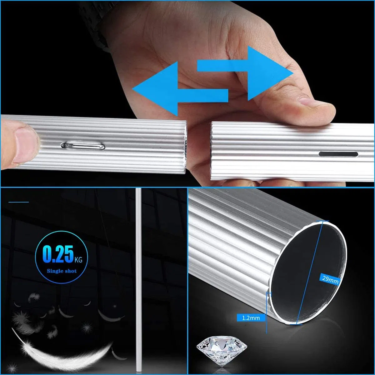 Ultimate - Kit de limpieza de ventanas de 18 pies con cepillo para paneles solares y limpieza fotovoltaica Equint para un brillo sin rayas y fácil alcance