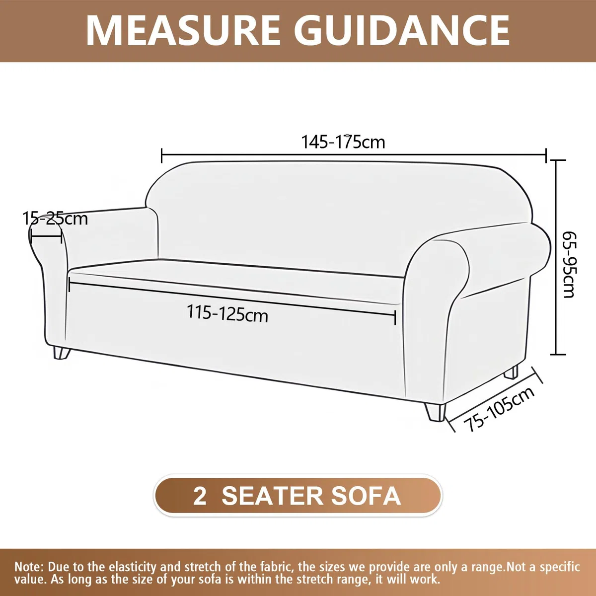 Ystyle Funda Sofa 2 Plazas, Couch Cover Elasticas, Funda para Sofa Antiarañazos Gatos, Forros para Sofas Antideslizante, Protector Sofa Antimanchas Lavable Anti Perros, Beige