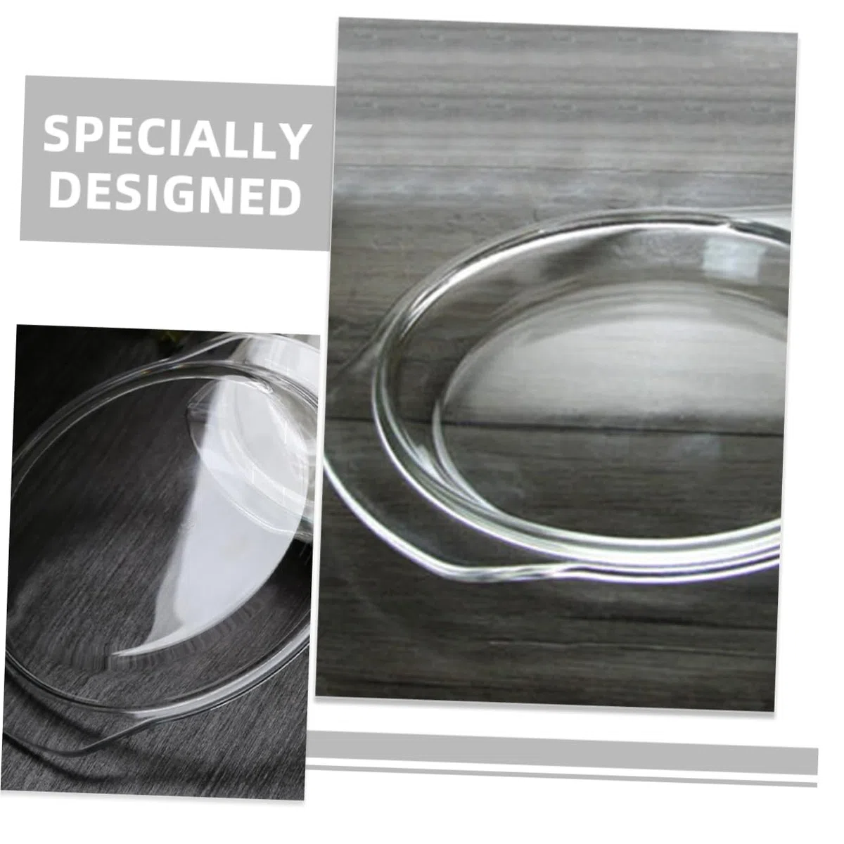 Tapa Antisalpicaduras Para Horno Microondas De Cristal Cubierta Reutilizable Transparente Para Alimentos Cubreplatos Para Cocinar Y Calentar 8.11X7.00X0.86In 1 Pieza