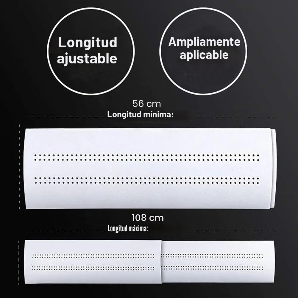 Deflector ajustable Cmboom para climatizador y parabrisas de aire acondicionado, escudo frío/caliente, para casa/oficina, ancianos, bebés, mujeres embarazadas, color blanco