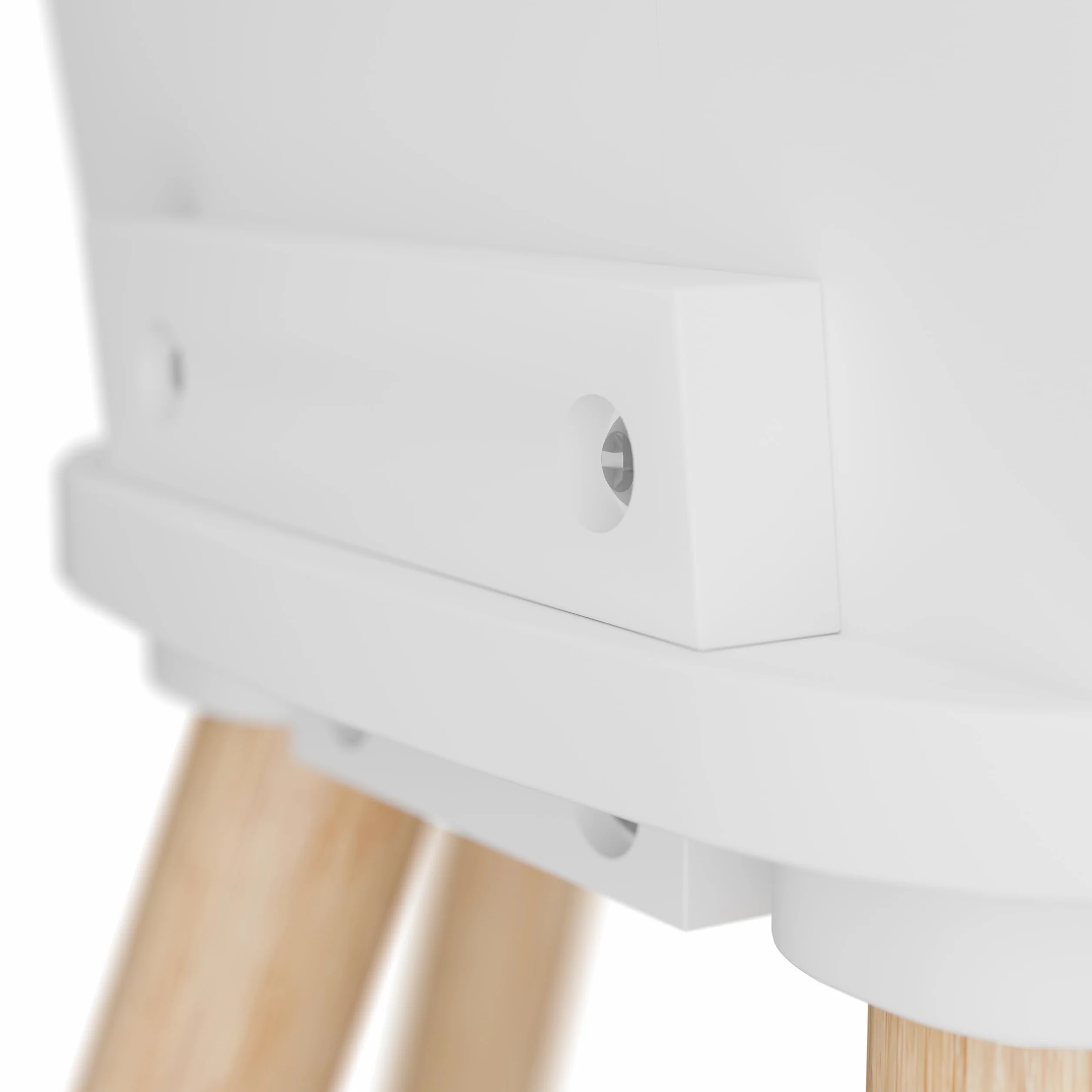 Relaxdays Mesa y 2 Sillas Infantiles, Conjunto Mobiliario Niños 3 Piezas, Set Muebles Dormitorio, Blanco y Natural