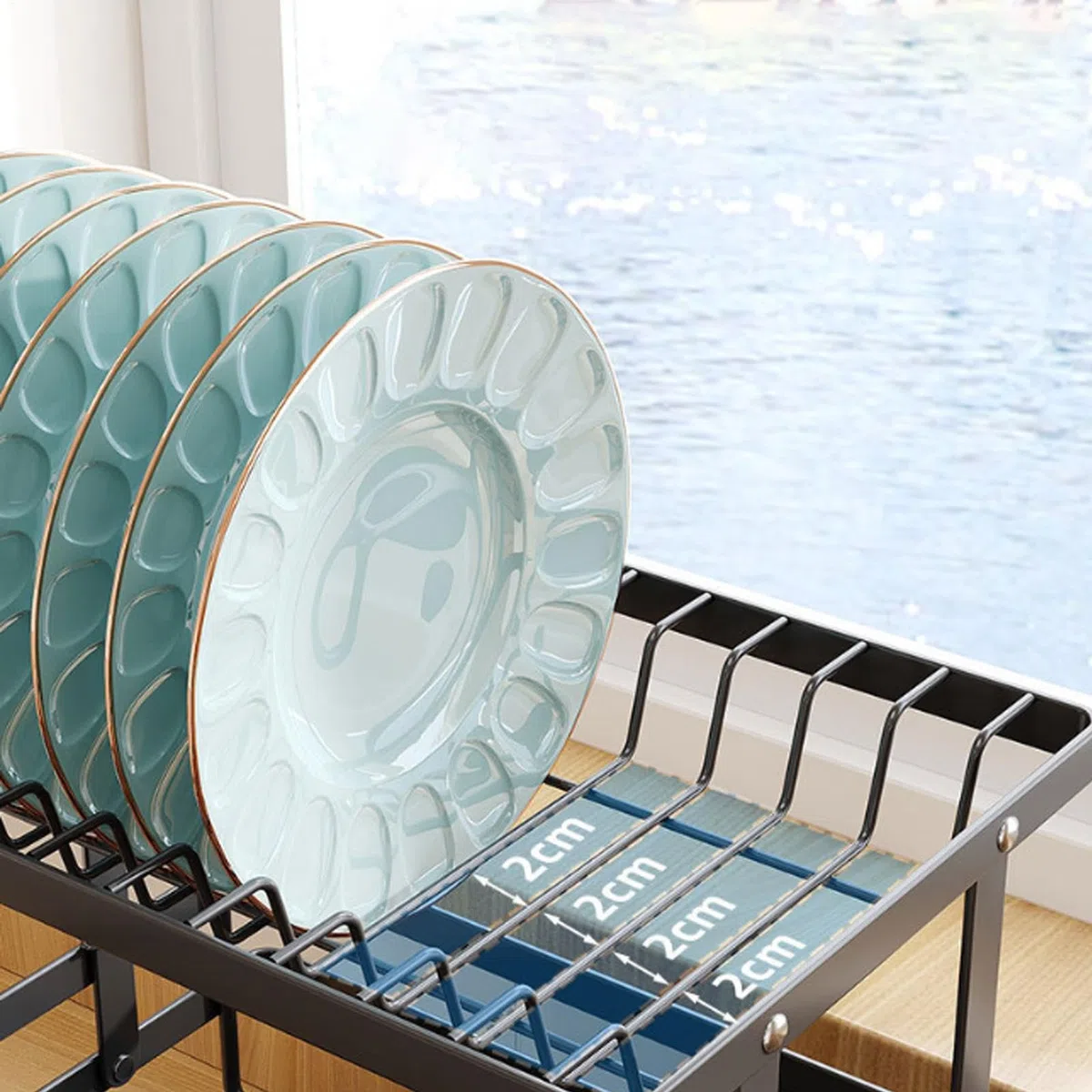 Escurridor Platos Para Encimera Cocina Organizador Extensible De Acero Al | Escurridor De Vajilla Para Fregadero De Cocina Para Cuenco Taza Cubiertos Esponja Espátula Hogar C
