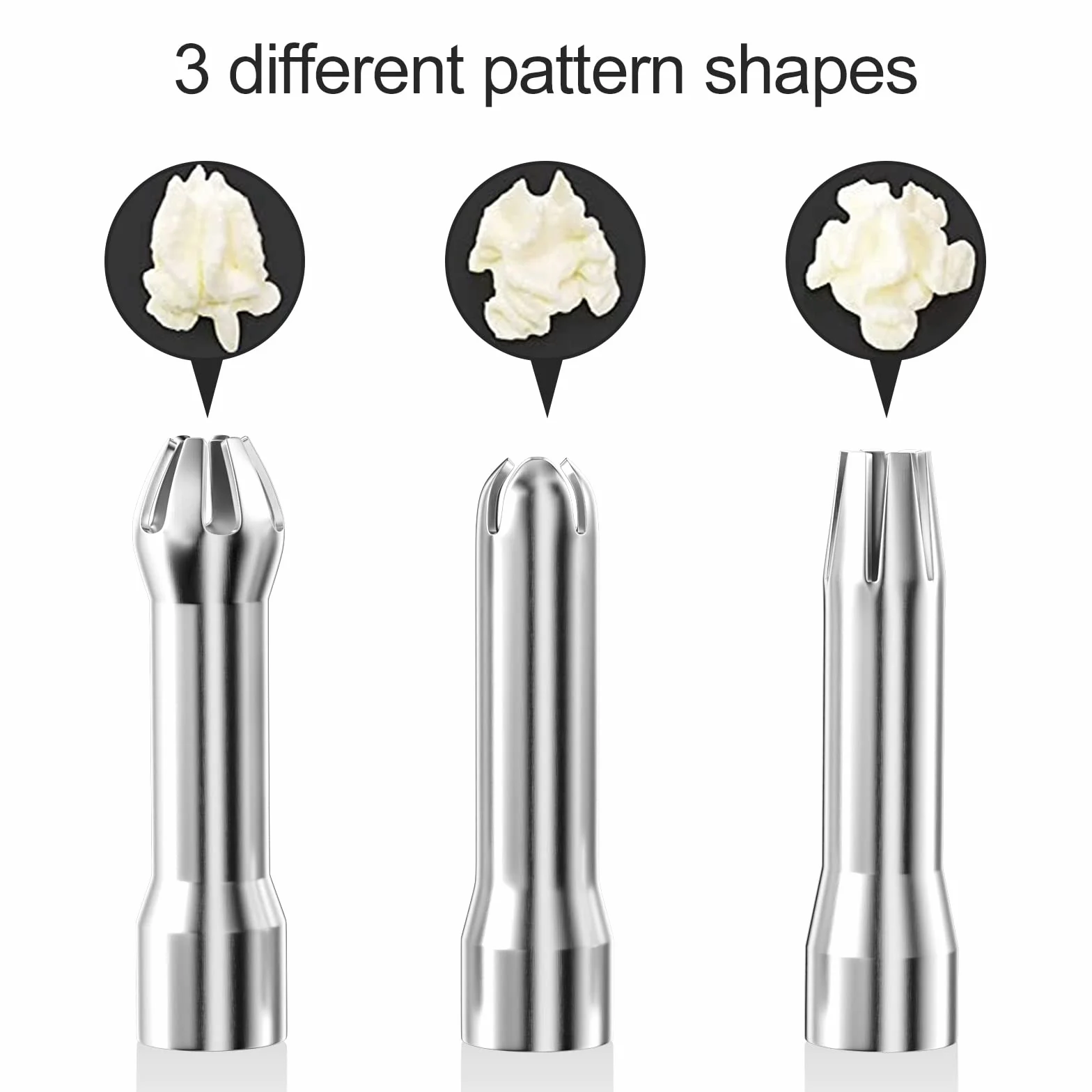 Fousenuk 500 ml Sifón de Cocina Espumas, Dispensador de Crema Aluminio con 3 Boquillas Acero Inoxidable y 1 Cepillo, Sifon de Nata para Decorar Pasteles de Cumpleaños, Pastelería, Helados y Postres