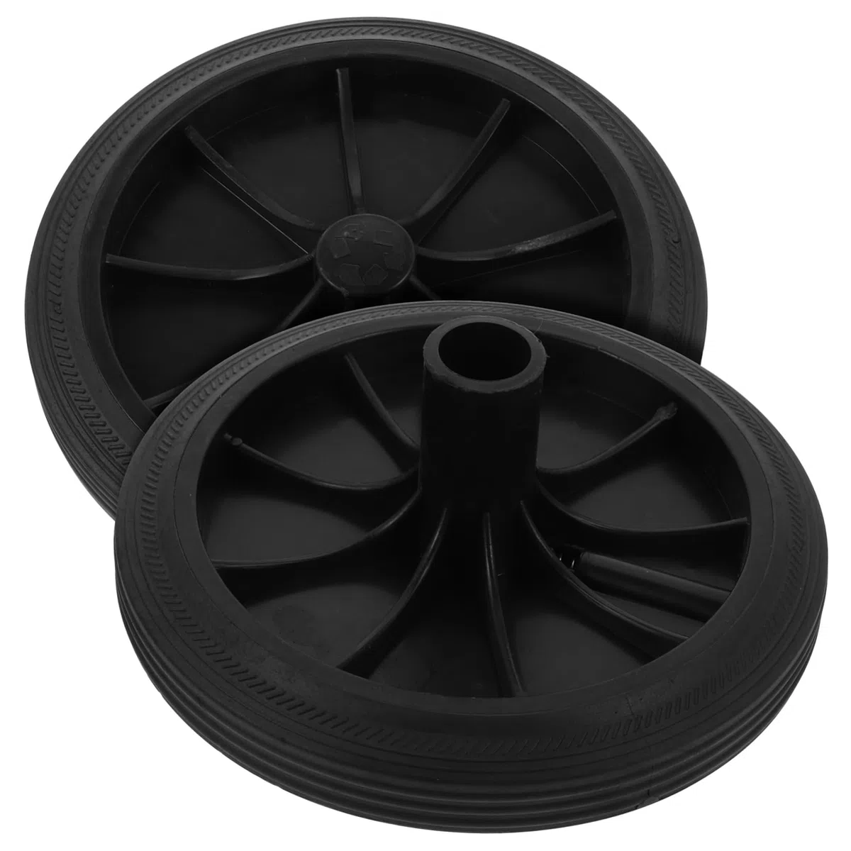 Cabilock 2 Ruedas Para Cubo De Basura 7.48X7.48X3.54In Ruedas De Cubo De Basura Plástico Ligero Resistente Fácil Instalación Accesorios Para Contenedores En Hogar Oficina Y Espacios Públicos