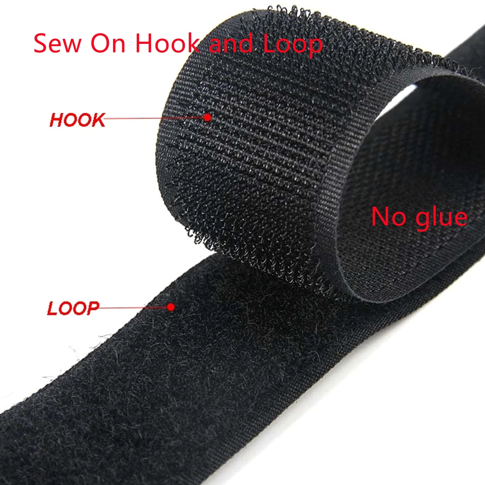 Cinta gancho y anillo de coser 10 cm, no adhesivo Hook y Loop tira,100 mm cinta de tela de hook and loop para coser no adhesiva para zapatos de ropa