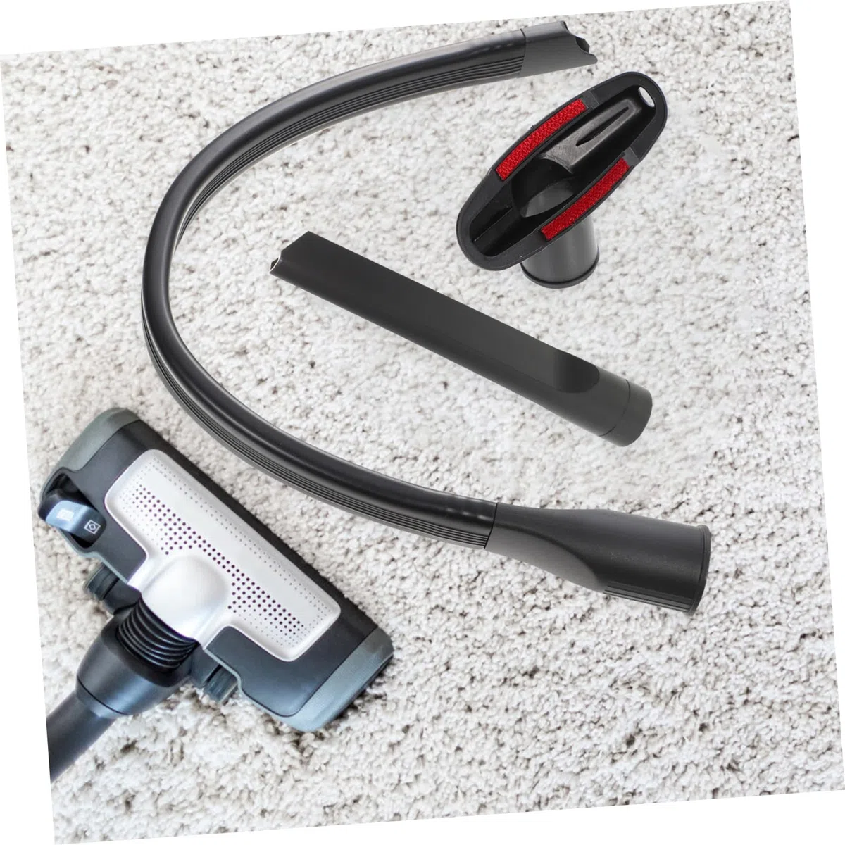 Kit de Accesorios para Aspiradora con Adaptador y Boquilla Flexible para Limpieza de Rincones Cepillo Redondo de Cerdas Naturales para Sofás Escaleras y Espacios Estrechos