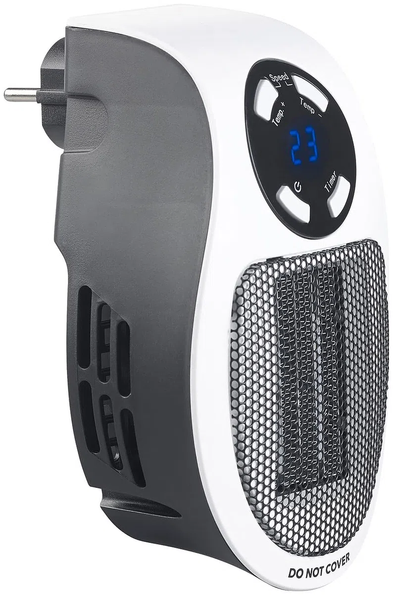 Sichler Haushaltsgeräte Bricolaje y herramientas - Calentamiento enchufe: Calefactor de cerámica con enchufe, Termostato, Temporizador de apagado (Mini Calentador Con termostato)