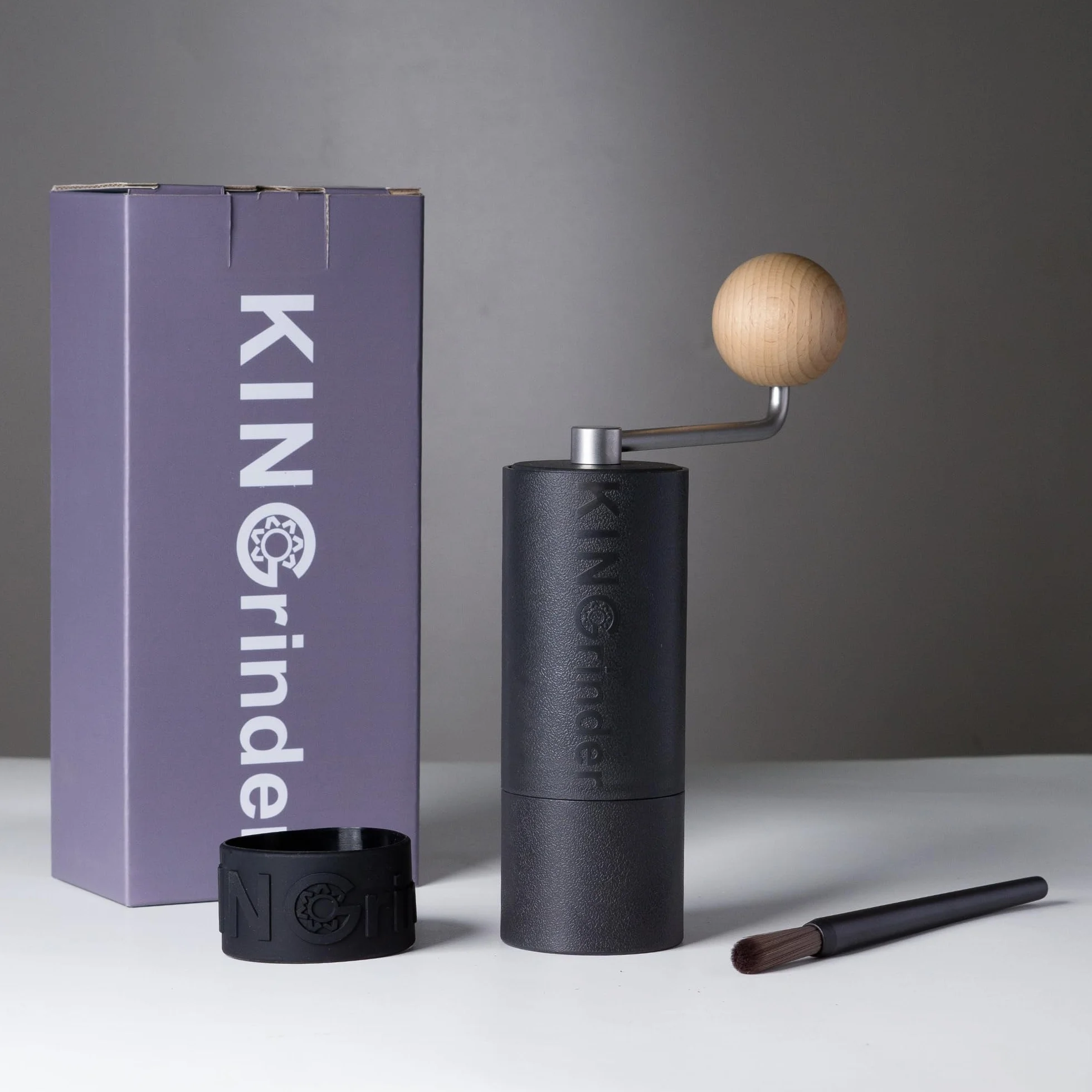 KINGrinder Molinillo de café manual ligero P0 para cafetera Moka, Aeropress, prensa francesa, goteo con consistencia de montaje, molinillo cónico de acero inoxidable, capacidad de 25 g, 5BP0001-BK