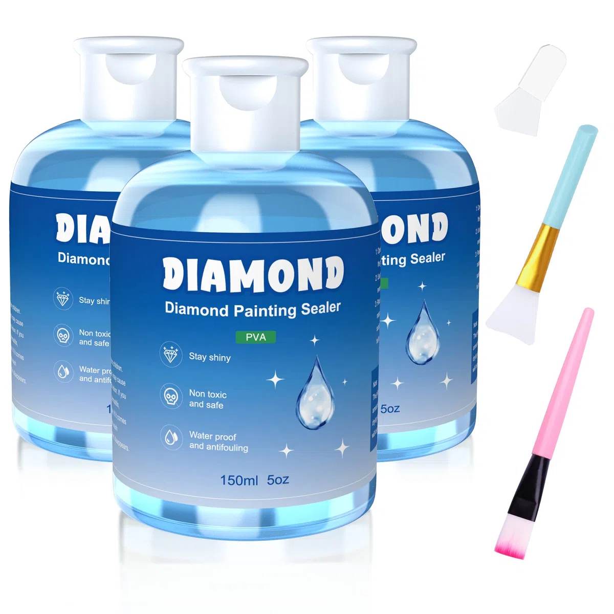 GHHKUD Sellador Transparente para Pintura de Diamante, Diamond Painting Kit Completo, Diamond Painting Accesorios, Protección para Fijar y Sellar Diamantes, para 5D Diamond Painting–450 ml