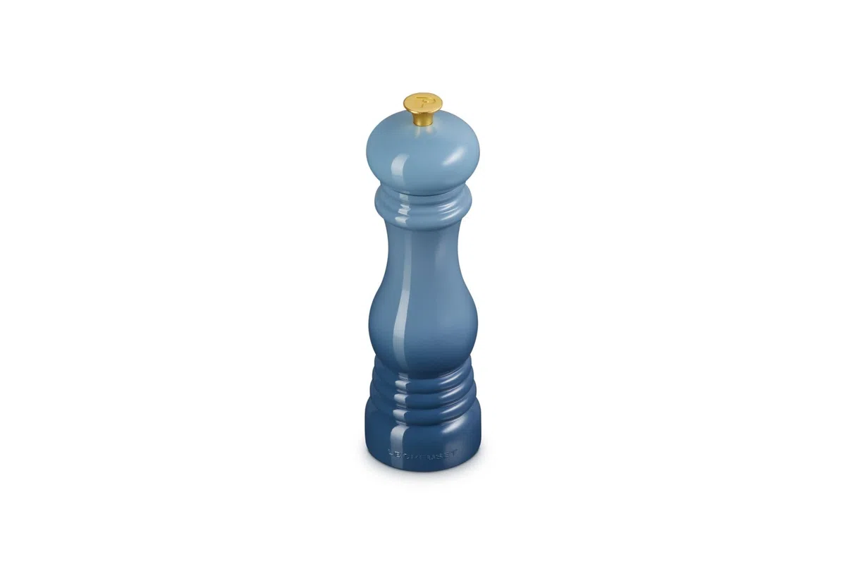 Le Creuset Molinillo de pimienta de plástico ABS, 6,2 x 6,2 x 20,8 cm, mecanismo de cerámica Chambray, 44001214340100