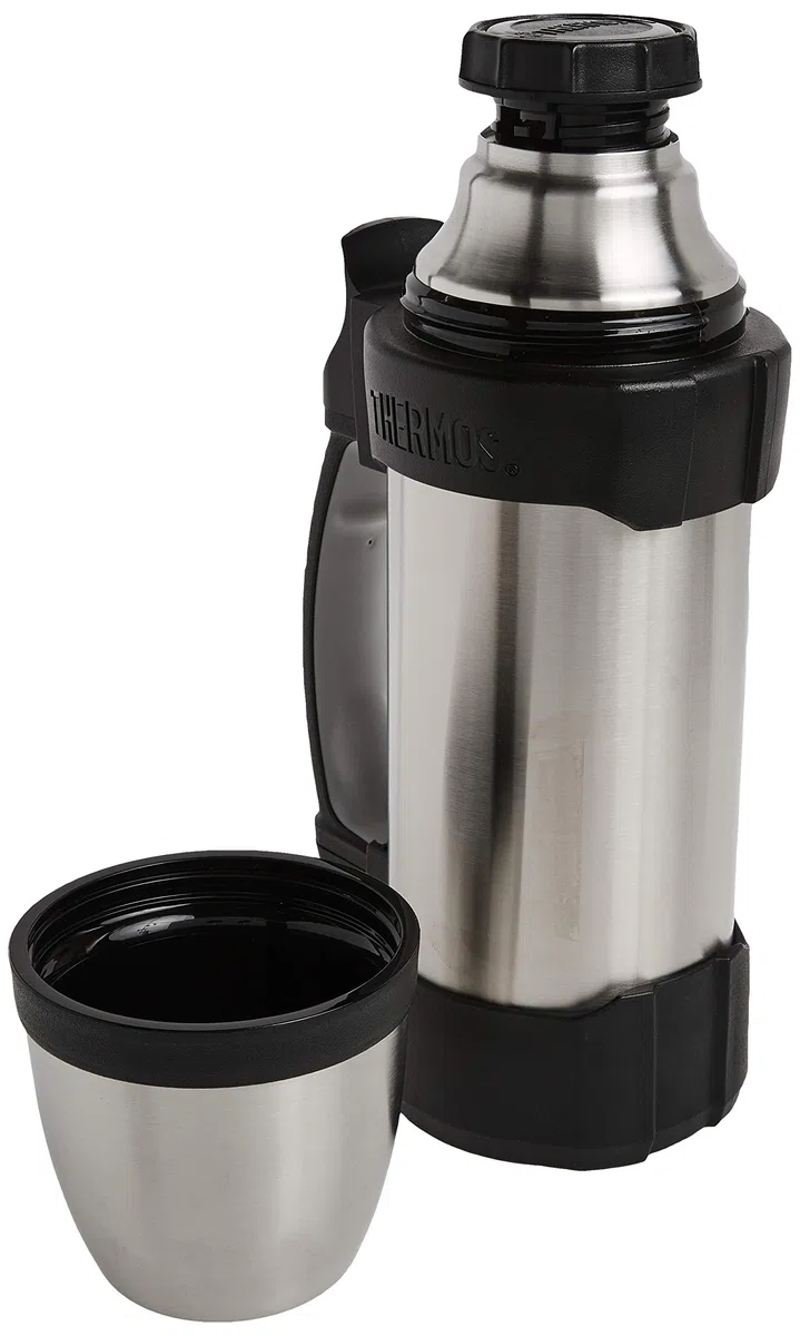 THERMOS 2510TRI2 - Almacenamiento de agua para camping, acero inoxidable/negro