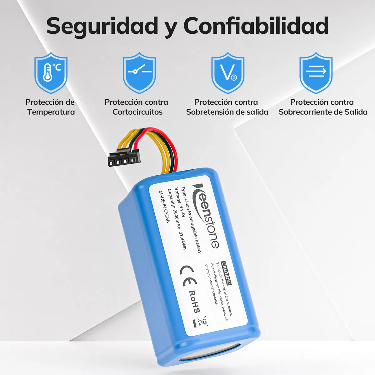 Keenstone 14.4V 2600mah Li-Ion Batería de Respuesto para Conga 1290, Conga 1390, Conga 1490 y Conga 1590