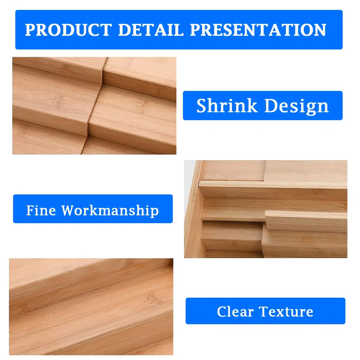 Especiero Extensible de 3 Niveles Especiero Bambú Organizador de Estante de Especias de 3 Niveles Soporte Botes Especias, Madera Natural para Armario de Cocina