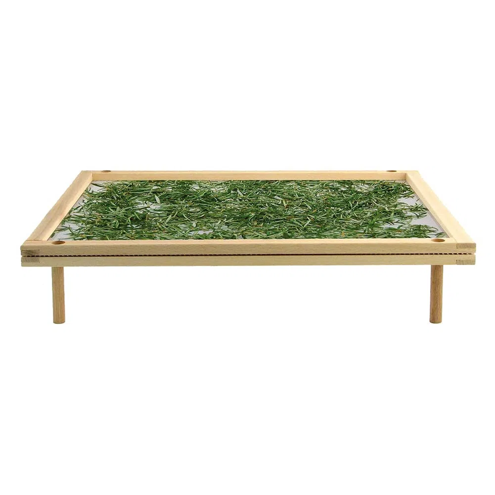 Secador de alimentos apilable con red de madera, estantes de secado de pasta, hierbas, multiusos, soporte para secadora de alimentos de 2 niveles