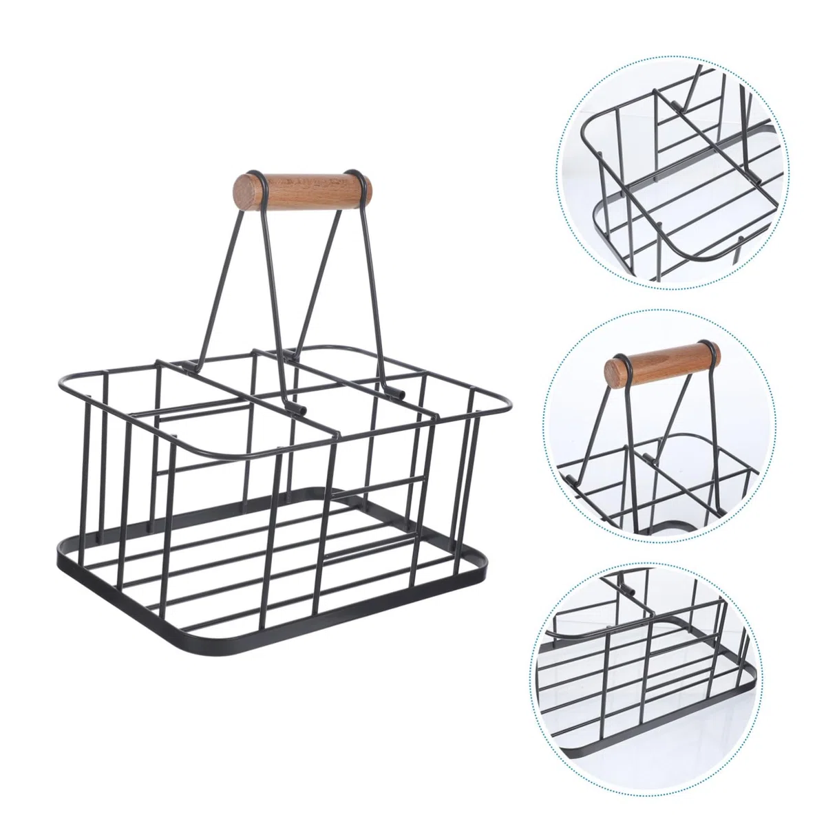 Cabilock 1 Pc Estante De Cerveza Portátil Organizador De Botellas Celebración De Cerveza Condimento De Alambre Encimera Canasta De Cerveza Alimento Viajar Alambres Metalicos Familiar Hierro
