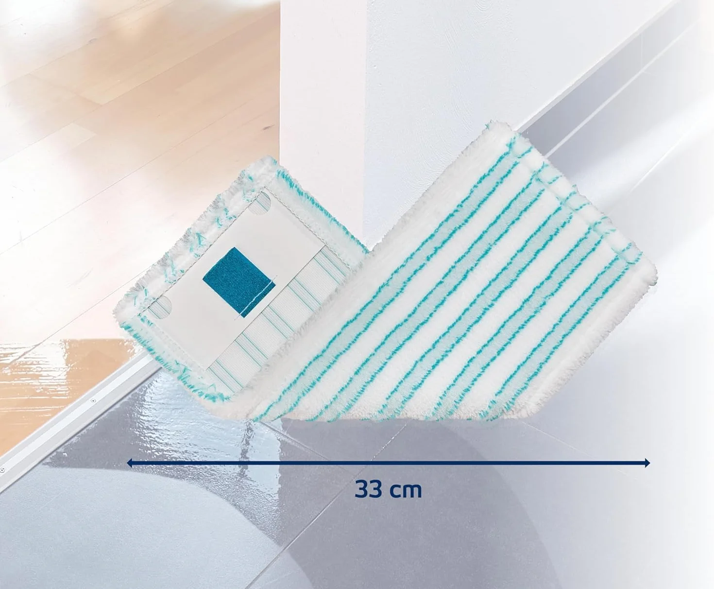 Set Leifheit de 2 Fundas de recambio Clean Twist M Ergo micro dúo, funda de microfibra lavable para mopa superabsorbente, funda de mopa fregona para suelos lisos