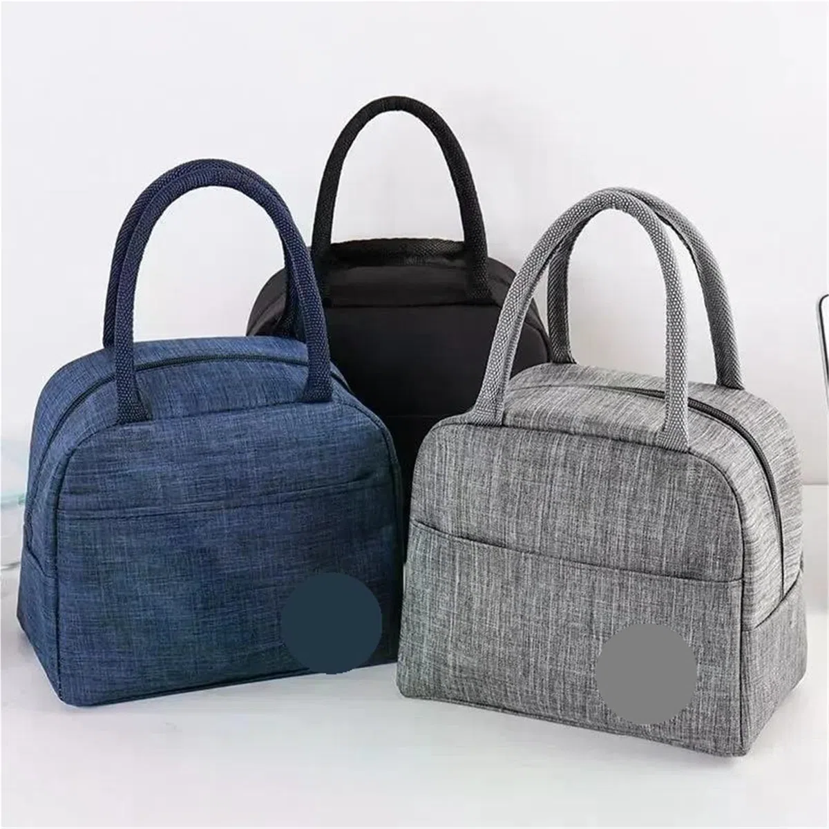 Fiambrera portátil de viaje for Picnic, 2 uds., almacenamiento alimentos, bolsa térmica for desayuno, almuerzo con asa, aislante for mujer y niño Para El Trabajo